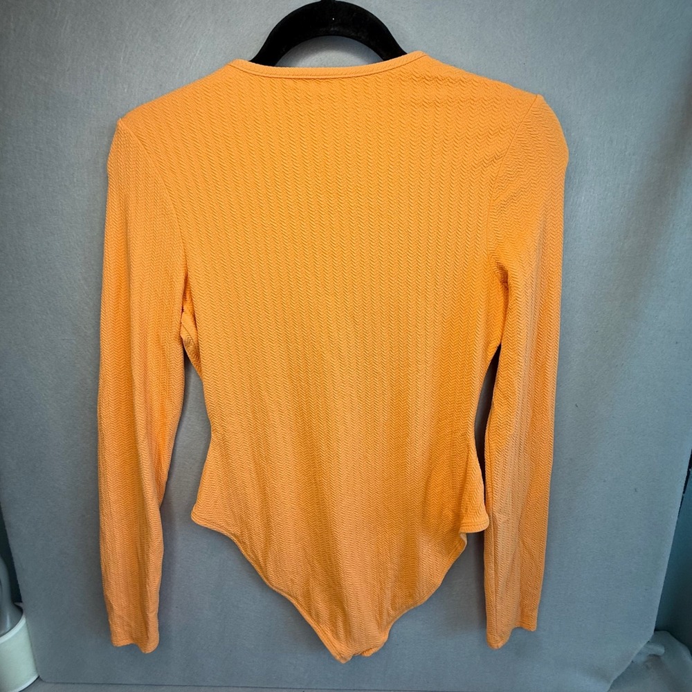 Womens Dippin Daisy's Orange Swim Textured Half Zip Long Sleeved Rash Guard M - Picture 3 of 8
